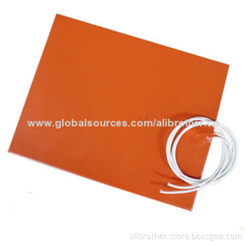 24x24cm Silicone Heater Pad for 3D Printer Heat Bed, 350W Power, 3M Adhesive and Thermistor